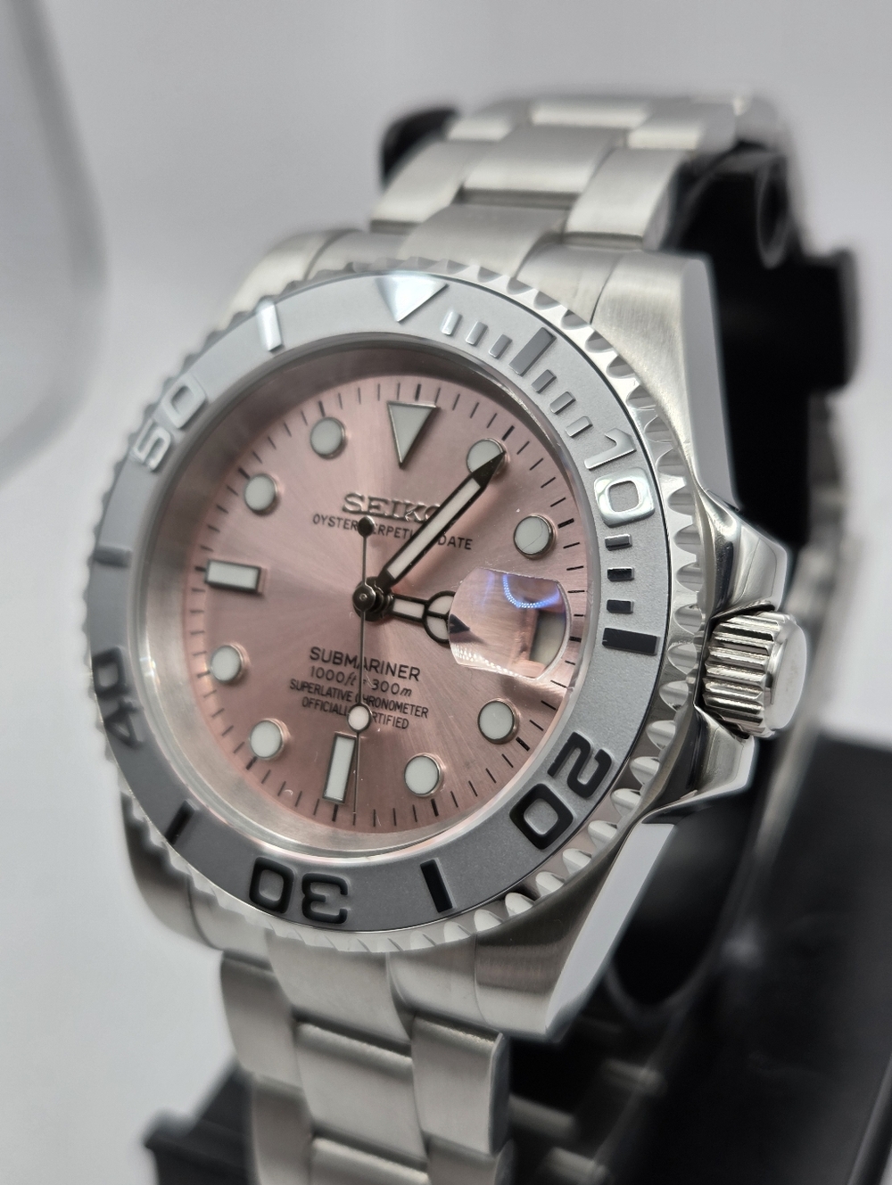 New Custom 40mm SeikoMod Automatic Watch Dive Watch - Picture 2 of 7